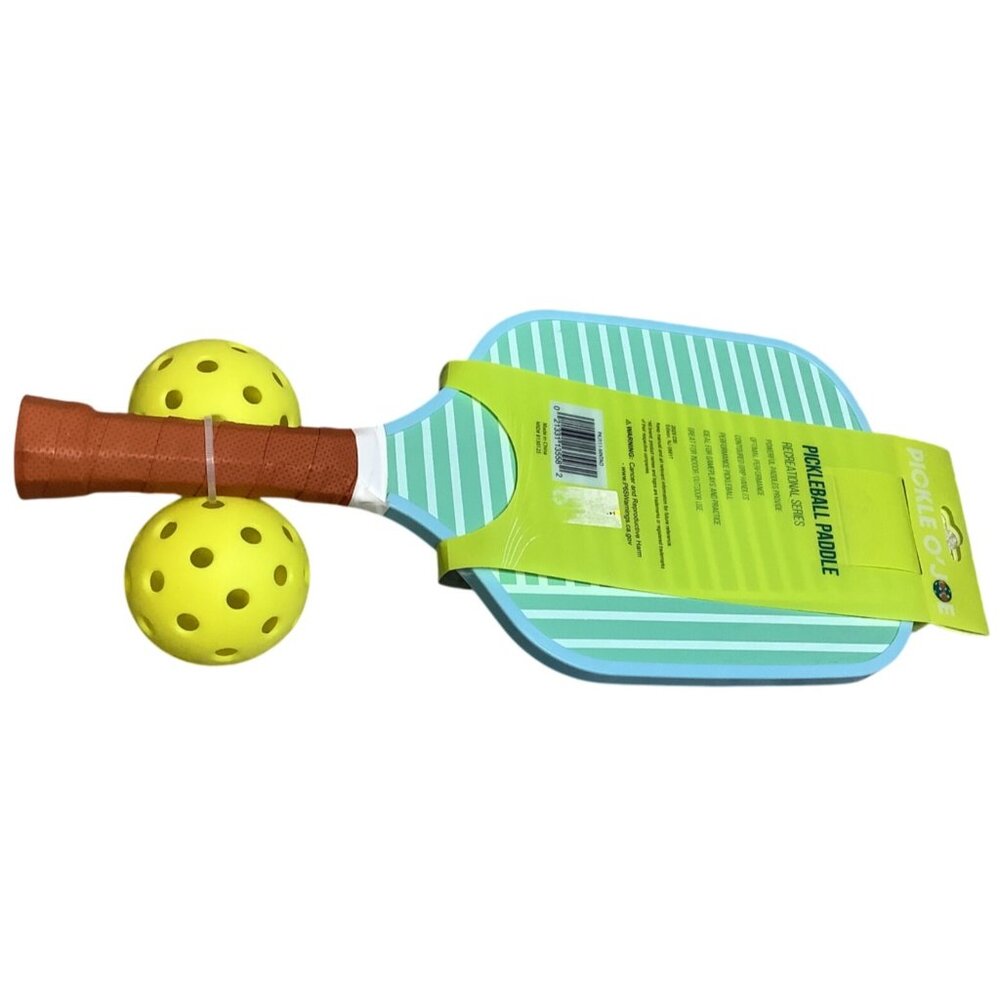Pickleball Paddle Set 2 Yellow Balls Lightweight Ergonomic Grip Indoor Outdoor - Picture 4 of 4